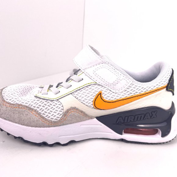 Nike Air Max SYSTM KIDS Low White Vivid Orange DQ0284-109 Size 1Y - Picture 8 of 12